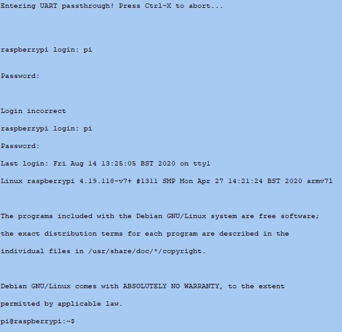 UART Passthrough Terminal Login